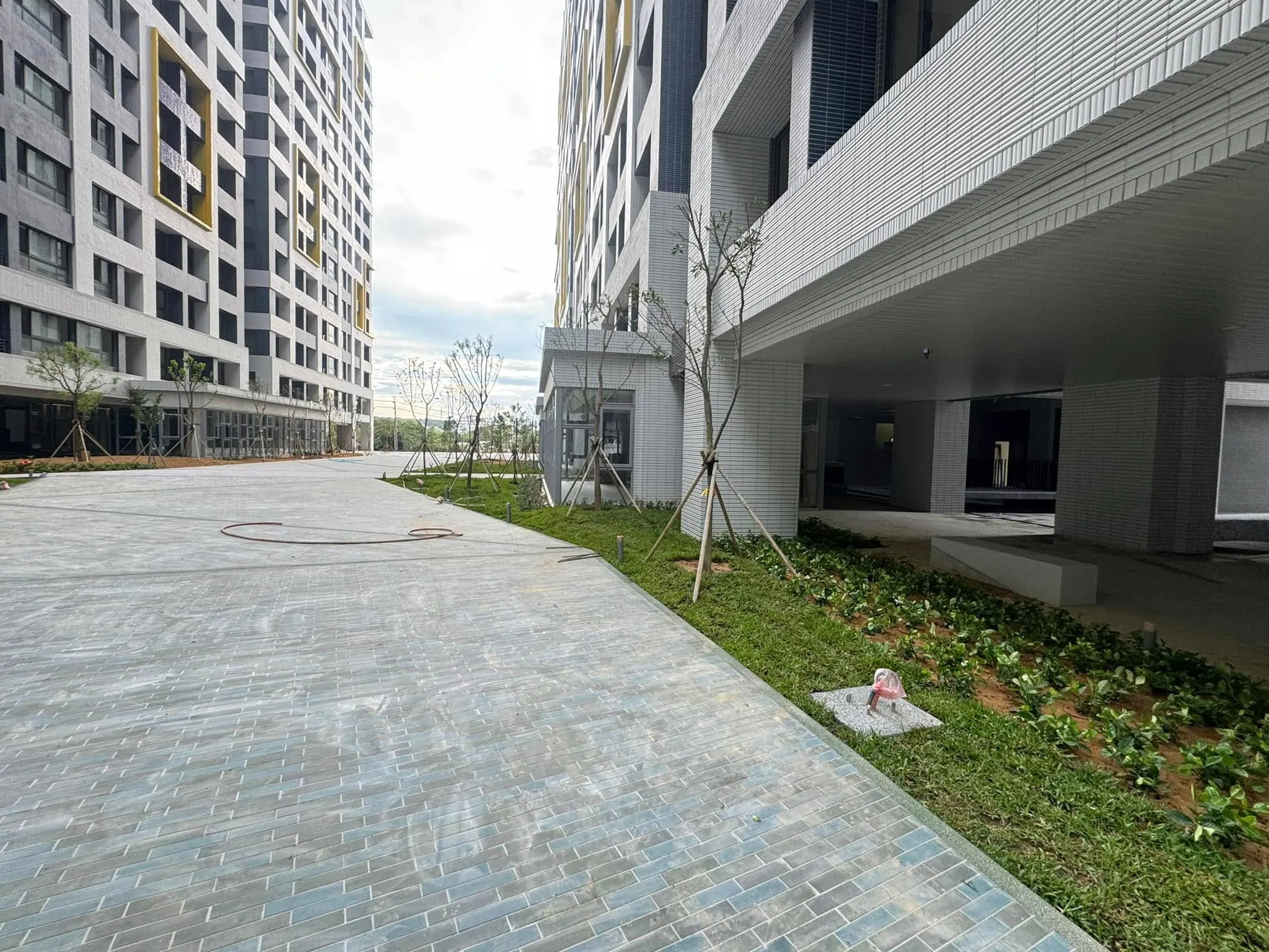 建案戶外人行步道草皮綠化